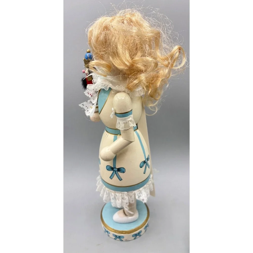 Santas Workshop Clara Wooden Nutcracker Holding Mini Soldier 14.5